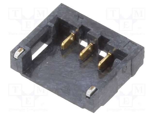 Tomada, Fio-Placa, Macho, 1,2mm, Pin: 3, Smt, para Pcb, -25&divide;85c