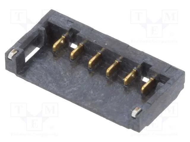 Tomada, Fio-Placa, Macho, 1,2mm, Pin: 6, Smt, para Pcb, -25&divide;85c