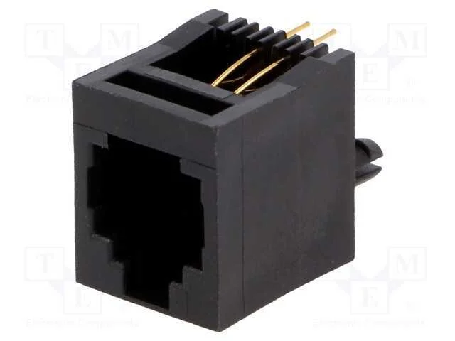 Tomada, Rj11, Pin: 4, Sistema: 6p4c, Tht, Simples
