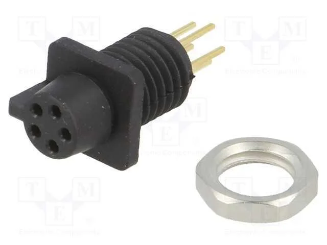 Conector: Redondos, Tomada, 709,719, F&ecirc;mea, Pin: 5, Dourado, 3a, Ip40