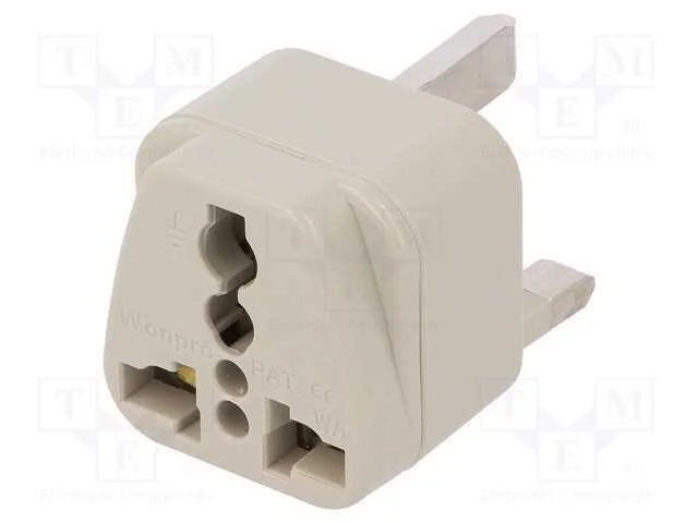 Passo: Adaptador, 2p+Pe, 250vac, 13a, Branca, Pin: 3