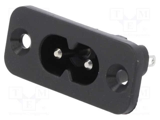 Conector: de alimenta&ccedil;&atilde;o, tomada, macho, 2,5A, 25.