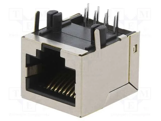 Tomada, Rj45, Pin: 8, Cat: 5, Blindadas, Sistema: 8p8c, Tht, Angulares