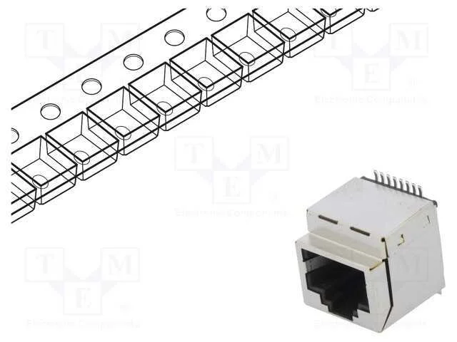 Tomada, Rj45, Pin: 8, Cat: 5, Blindadas, Sistema: 8p8c, Smt, Verticais