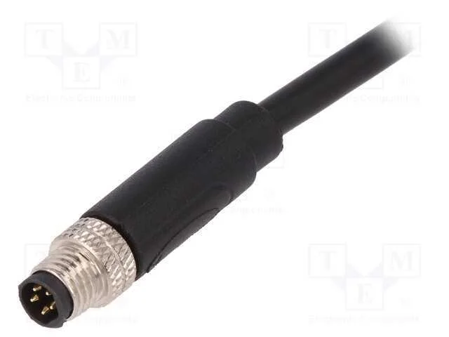 Conector: M8, macho, PIN: 5, simples, com o anel .