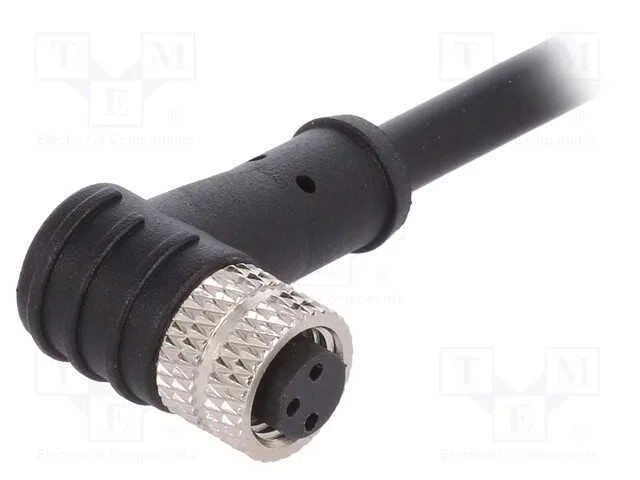 Conector: M8, f&ecirc;mea, PIN: 3, angulares, ficha, 3A.