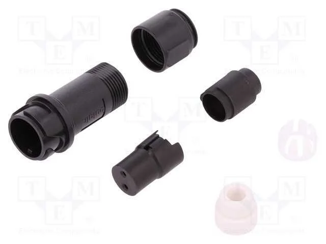 Conector: Redondos, Ficha, F&ecirc;mea, Pin: 2, Sem Contactos, com Cabo