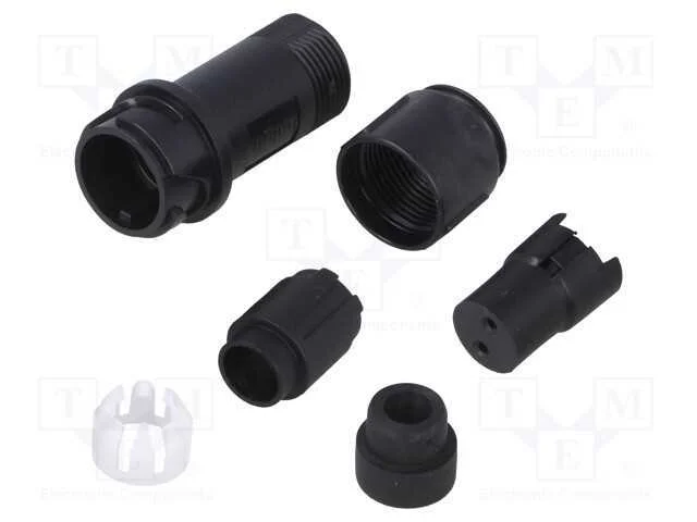Conector: redondos, ficha, f&ecirc;mea, PIN: 2, sem con.