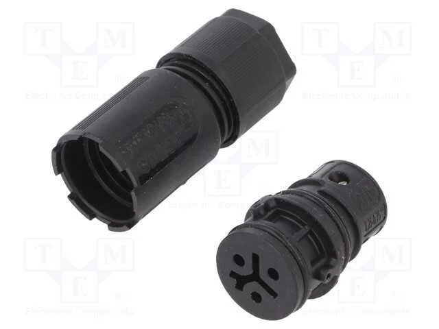 Conector: redondos, ficha, RST, f&ecirc;mea, PIN: 3, pr.