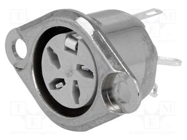 Tomada, Din, F&ecirc;mea, Pin: 4, Sistema: 216, Solda, 34v, 2a, Prateado
