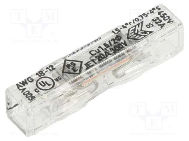 Conector R&aacute;pido, 2273, Aperto de Molas, 0,75&divide;4mm2, 32a, Faixas: 1