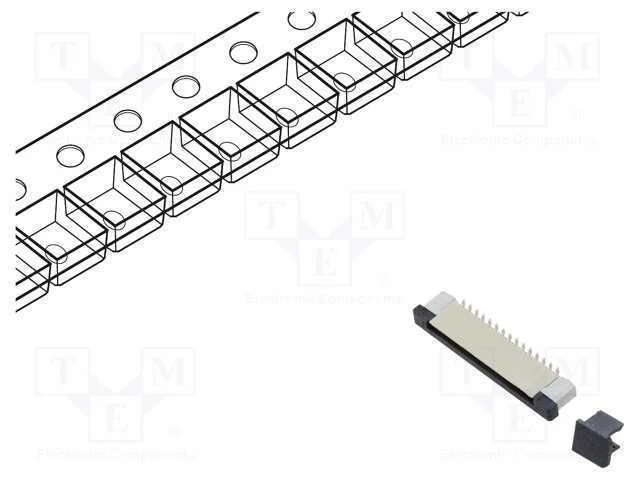 Conector: Ffc/Fpc, Verticais, Pin: 30, Zif, Smt, 500ma, Estanhado