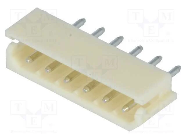 Fio-placa, tomada, macho, A2506, 2,5mm, PIN: 6, T.