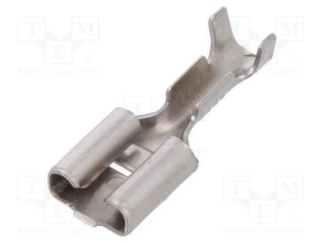 Conetor: Plano, 6,3mm, 0,8mm, Macho, 0,5&divide;1,5mm2, Cerrar, com Cabo