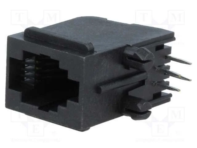 Tomada, RJ9, PIN: 4, Cat: 5, Sistema: 4p4c, THT, .