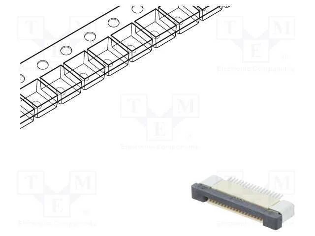 Conector: Ffc/Fpc, Horizontais, Pin: 18, Zif, Smt, 500ma, Estanhado