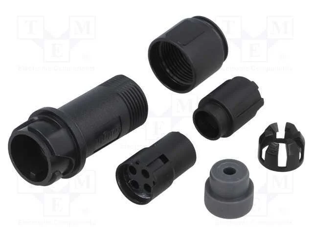 Conector: redondos, ficha, f&ecirc;mea, PIN: 4, sem con.