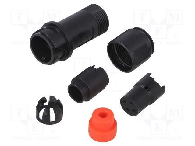 Conector: redondos, ficha, f&ecirc;mea, PIN: 4, sem con.