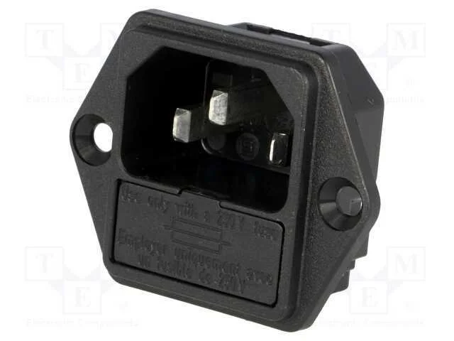 Conector: de Alimenta&ccedil;&atilde;o, Tomada, Macho, 10a, 250vac, Iec 60320