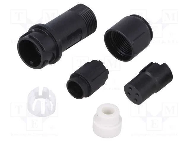 Conector: redondos, ficha, f&ecirc;mea, PIN: 4, sem con.