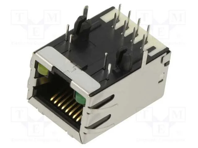 Tomada, Rj45, Pin: 8, Blindadas,Com D&iacute;odo Led, Sistema: 8p8c, Tht