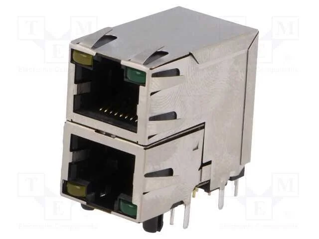 Tomada, Rj45, Cat: 5, Blindadas,Duplas,Com D&iacute;odo Led, Tht