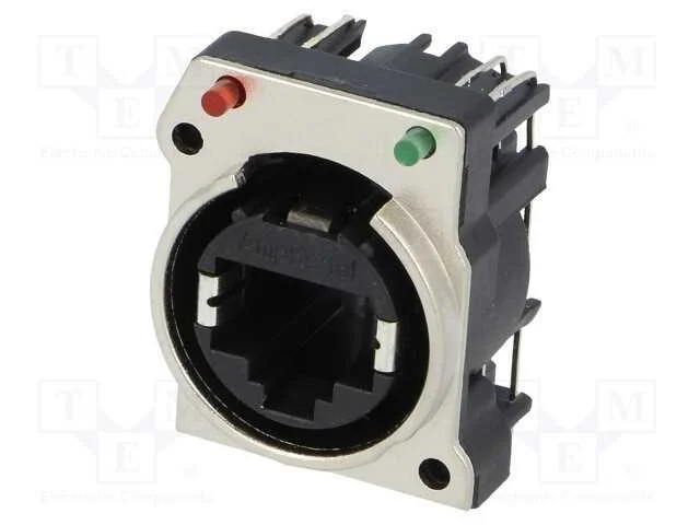 Tomada, Rj45, Xlrnet, Cat: 5e, com D&iacute;odo Led,Com o Bot&atilde;o, Tht