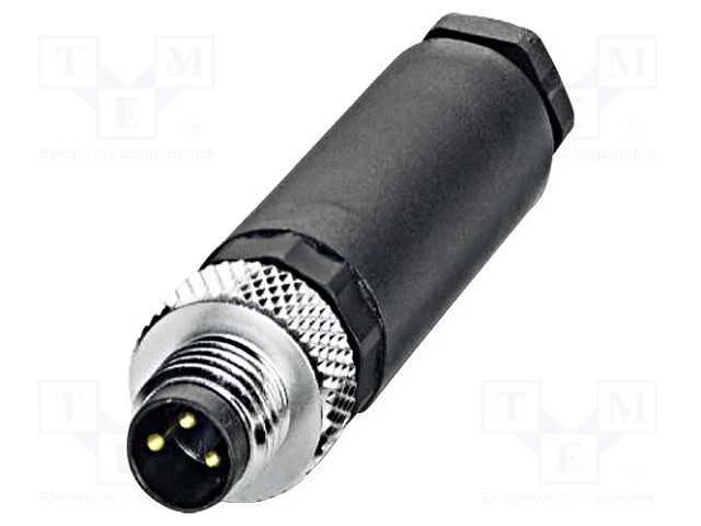 Conector: M8, Macho, Pin: 3, Simples, com Cabo, Ficha, 4a, 60v