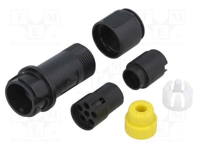 Conector: Redondos, Ficha, F&ecirc;mea, Pin: 6, Sem Contactos, com Cabo
