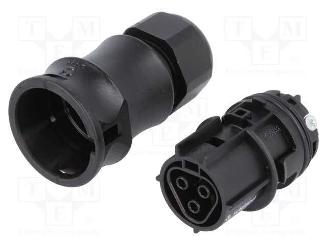 Conector: redondos, ficha, RST, f&ecirc;mea, PIN: 3, pr.