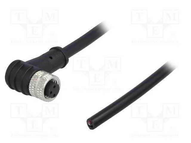 Conector: M8, F&ecirc;mea, Pin: 3, Angulares 90, Ficha, 3a, Ip65,Ip67, 60v