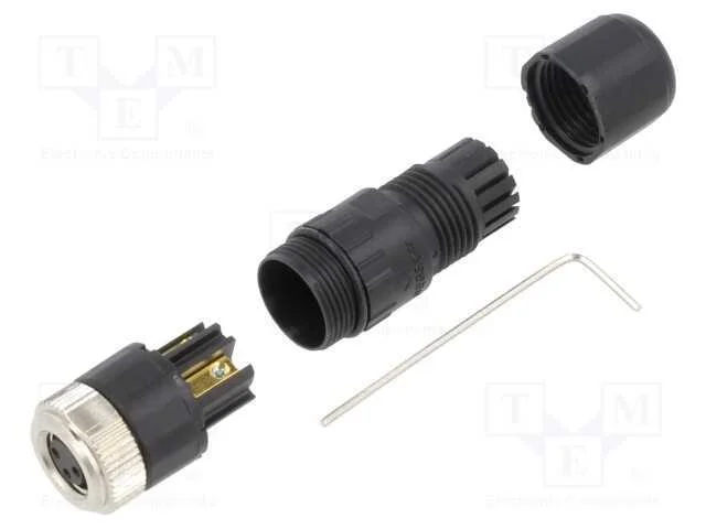 Conector: M8, F&ecirc;mea, Pin: 3, Simples, com Cabo, Ficha, 3a, Ip67,Ip68
