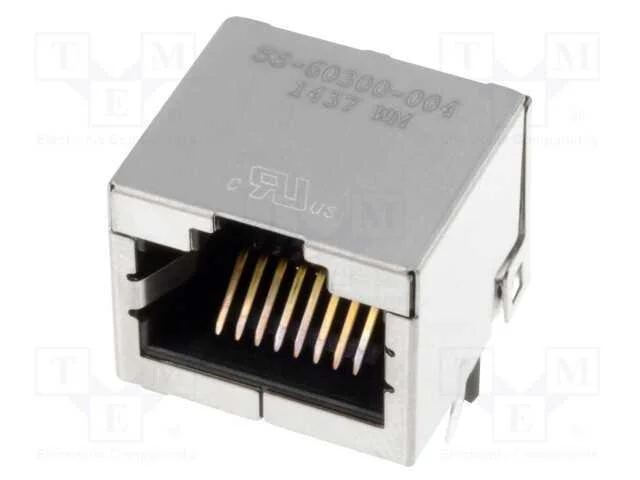 Tomada, Rj45, Pin: 8, Cat: 6a, Blindadas, Sistema: 8p8c, para Pcb, Tht