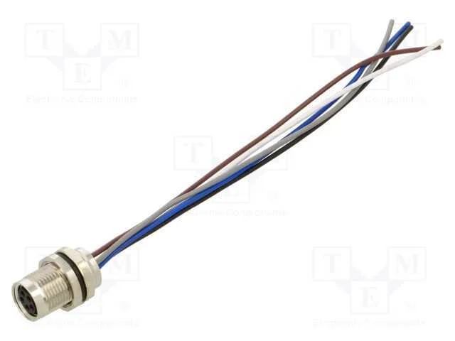 Conector: M8, f&ecirc;mea, PIN: 5, simples, para painel.