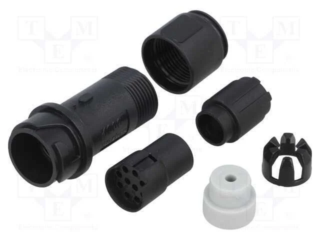 Conector: redondos, ficha, f&ecirc;mea, PIN: 10, sem co.