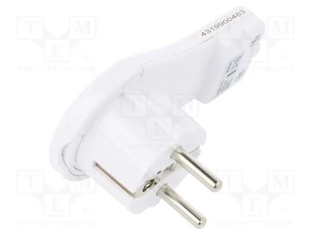 Conector: de Alimenta&ccedil;&atilde;o, Macho, Ficha, 2p+Pe, 250vac, 16a, Branca