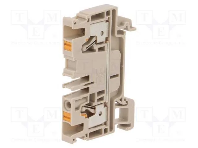 Conector: de carril, 4mm2, faixas: 1, bra&ccedil;adeiras.