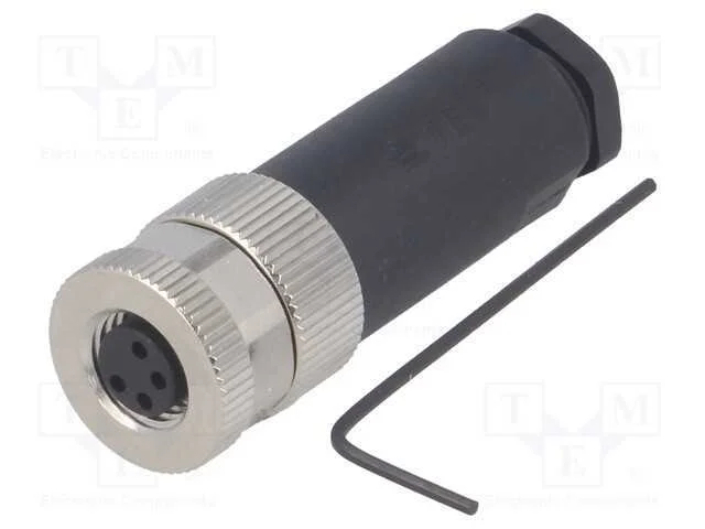 Conector: M8, F&ecirc;mea, Pin: 4, Simples, N&atilde;o Blindados, com Cabo, Ficha