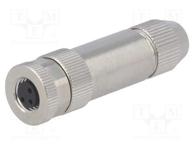 Conector: M8, f&ecirc;mea, PIN: 3, simples, blindadas, .