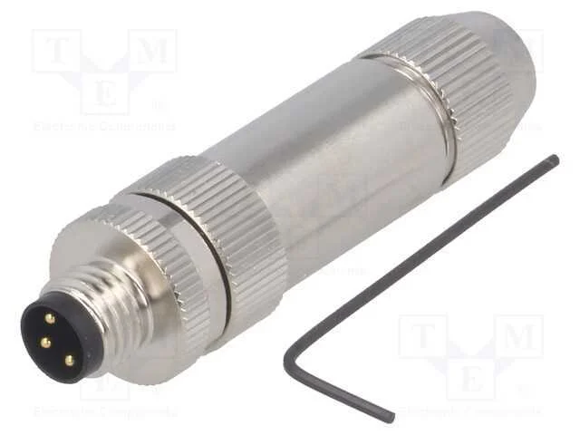 Conector: M8, macho, PIN: 3, simples, blindadas, .