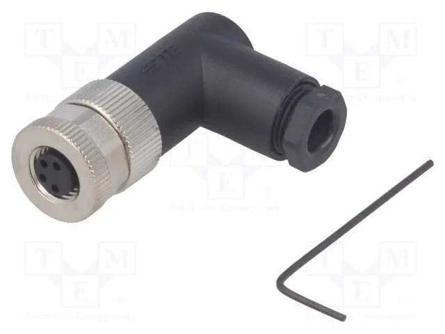 Conector: M8, F&ecirc;mea, Pin: 4, Angulares 90, N&atilde;o Blindados, com Cabo