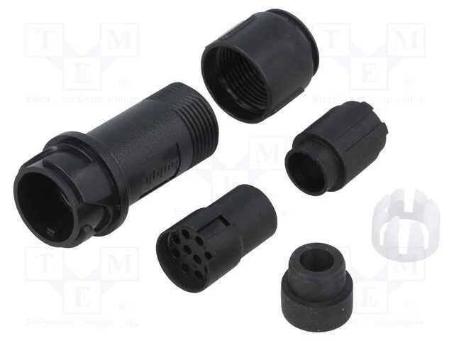 Conector: redondos, ficha, f&ecirc;mea, PIN: 10, sem co.