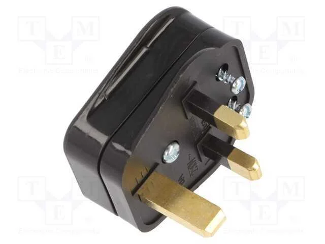 Conector: de Alimenta&ccedil;&atilde;o, Ficha, 2p+Pe, 250vac, 3a, Preta, Pin: 3