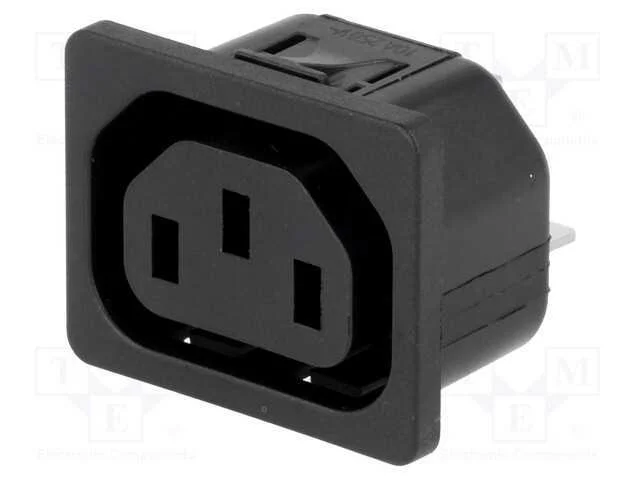 Conector: de Alimenta&ccedil;&atilde;o, Tomada, F&ecirc;mea, 10a, 250vac, Iec 60320