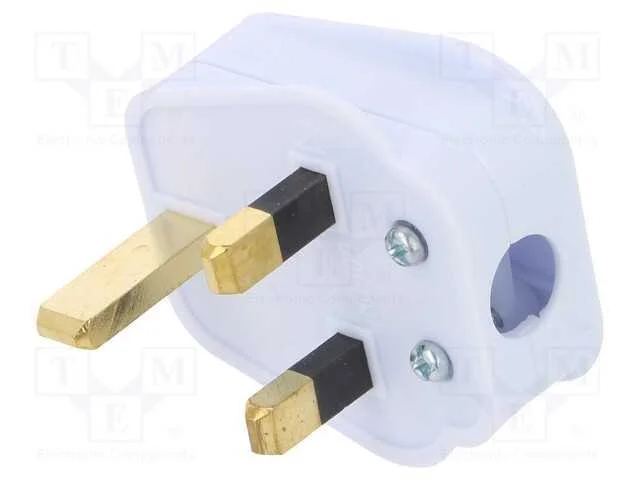 Conector: de Alimenta&ccedil;&atilde;o, Ficha, 2p+Pe, 250vac, 5a, Branca, Pin: 3