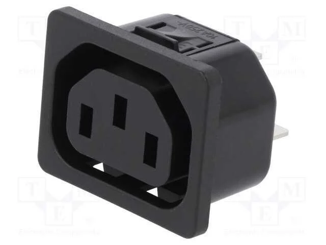 Conector: de alimenta&ccedil;&atilde;o, tomada, f&ecirc;mea, 10A, 250.