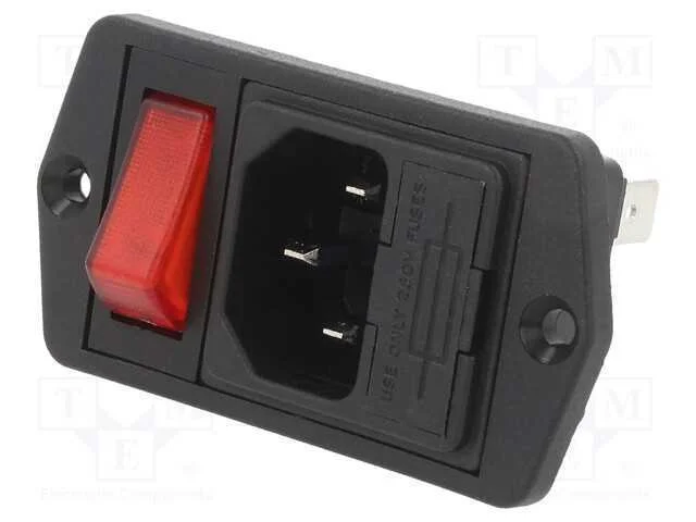 Conector: de Alimenta&ccedil;&atilde;o, Tomada, Macho, 10a, 250vac, Iec 60320