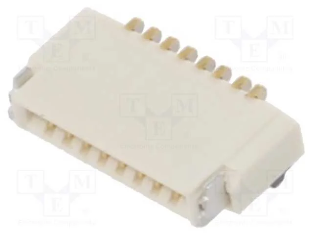 Conector: Ffc/Fpc, Horizontais, Pin: 8, Zif, Smt, 30v, 0,4a, -25&divide;85c