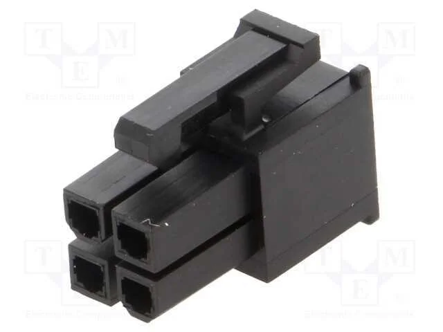 Ficha, Fio-Fio/Placa, F&ecirc;mea, Mini-Fit Jr, 4,2mm, Pin: 4, com Cabo