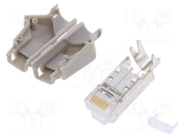 Ficha, Rj45, Tm21p, Pin: 8, Cat: 5e, Blindadas,Com Protetor, 6,6mm